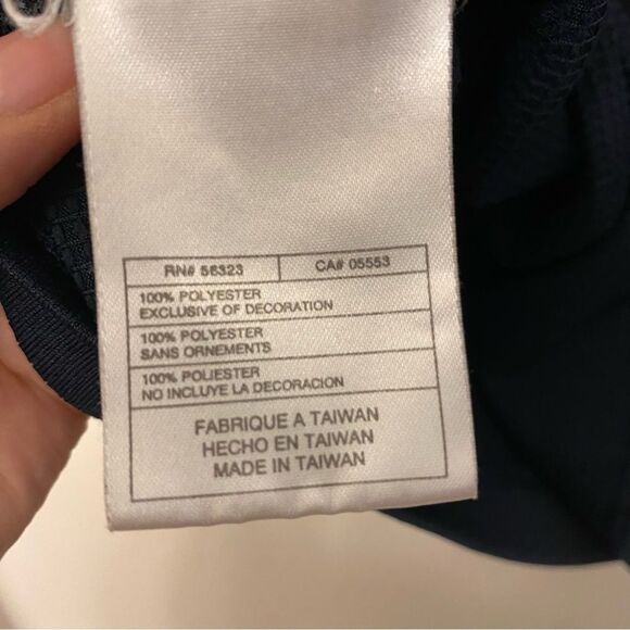 Nike Golf sphere dry embroidered logo navy blue womans Polo Persimmon Country L - Picture 7 of 9